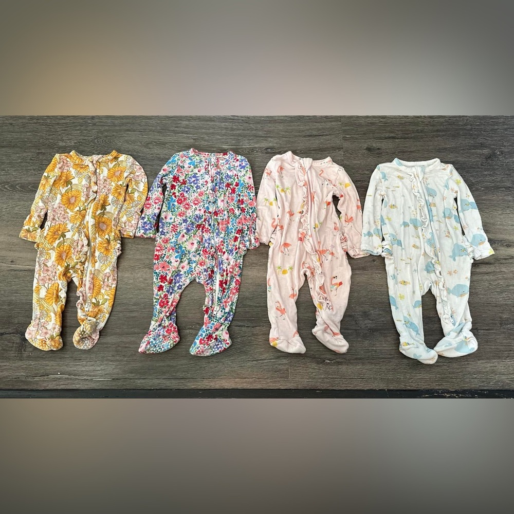 Angel Dear Girl Ruffle Footie PJs